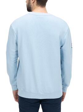Sweatshirt El Pulpo Patch Imprimé Bleu Homme