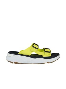 Sandales Munich Banzai jaune pour femme.