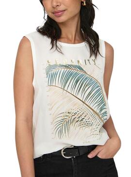 Camiseta Only Flora blanche pour femme