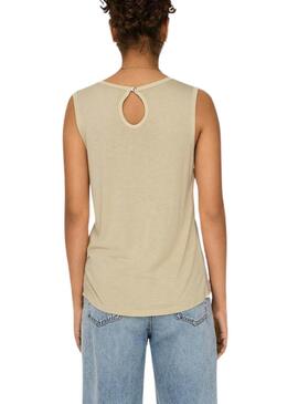 Camiseta Only Flora Beige pour Femme