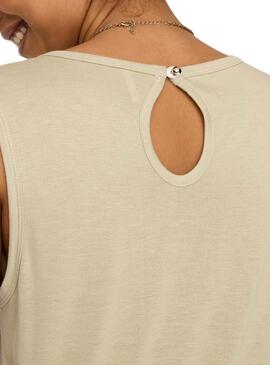 Camiseta Only Flora Beige pour Femme