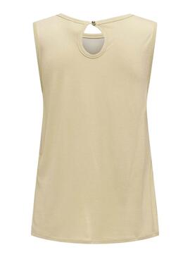 Camiseta Only Flora Beige pour Femme