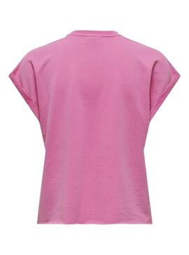 Camiseta Only Lucinda Rose pour femme