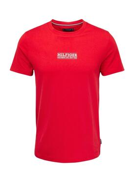 Maillot Tommy Hilfiger Columbus Rouge pour Homme