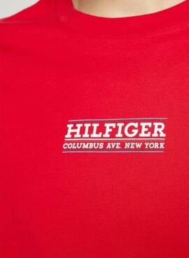 Maillot Tommy Hilfiger Columbus Rouge pour Homme