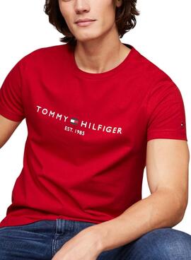 Maillot Tommy Hilfiger Logo Rouge pour Homme