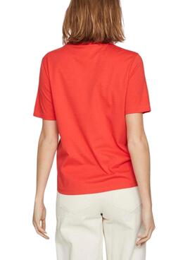 T-shirt Vila Sybil Crochet Rouge Pour Femme