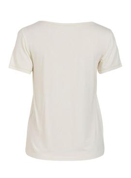 Camiseta Vila Mase Blanche pour Femme