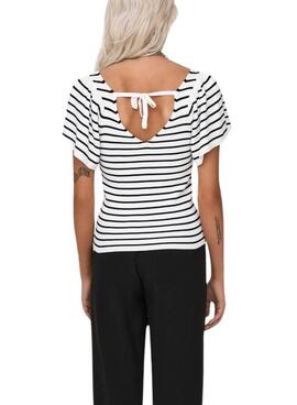 T-shirt Only Leelo Blanc Pour Femme