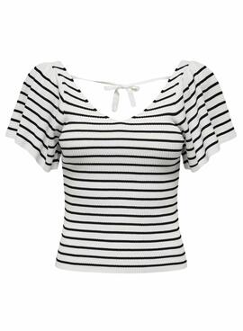 T-shirt Only Leelo Blanc Pour Femme