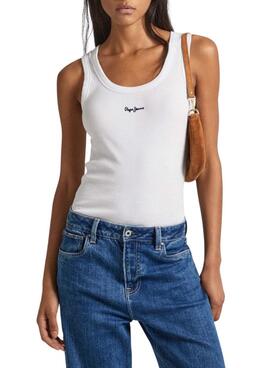 T-shirt Pepe Jeans Lane blanc pour femme