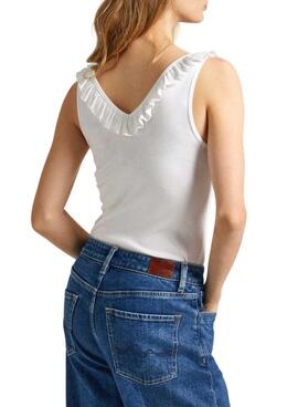T-shirt Pepe Jeans Leire Blanc pour femme