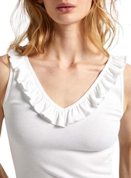 T-shirt Pepe Jeans Leire Blanc pour femme