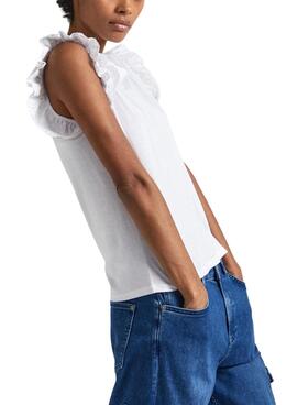 Camiseta Pepe Jeans Lindsay Blanc pour Femme