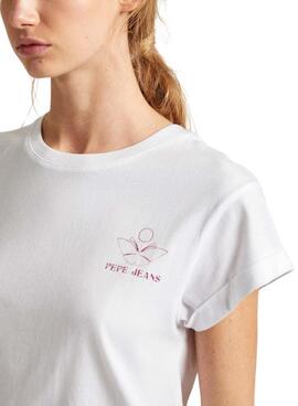 T-shirt Pepe Jeans Kayla Blanc Pour Femme