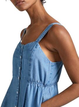 Robe Pepe Jeans Edith Bleu pour Femme