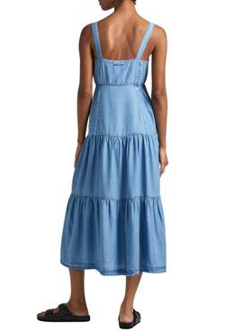 Robe Pepe Jeans Edith Bleu pour Femme