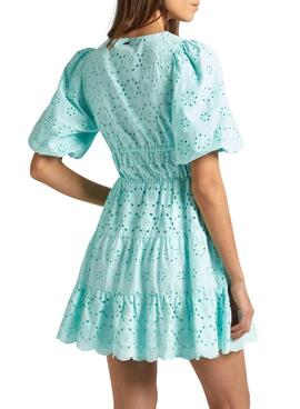 Robe Pepe Jeans Delia Turquoise pour femme
