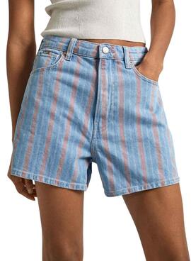 Shorts Pepe Jeans à rayures pour femme