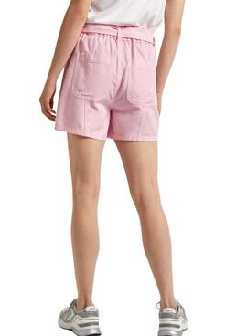 Shorts Pepe Jeans Valle Rosa Pour Femme