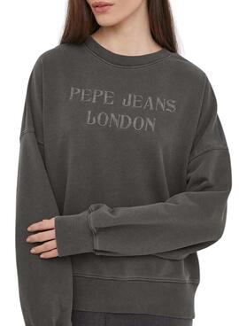 Sweatshirt Pepe Jeans Kelly Noir Pour Femme