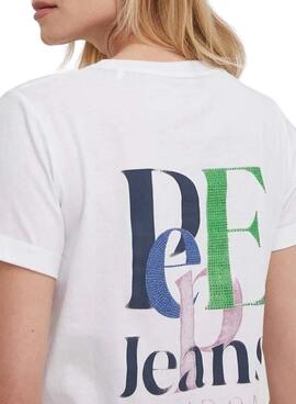T-shirt Pepe Jeans Jazzy Blanc Pour Femme