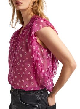 Blouse Pepe Jeans Marley Rose Pour Femme