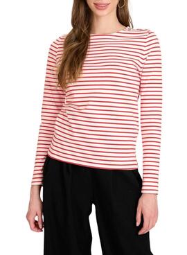 T-shirt Naf Naf Marin Rouge pour Femme