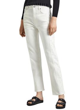 Jean Pepe Jeans droit blanc pour femme