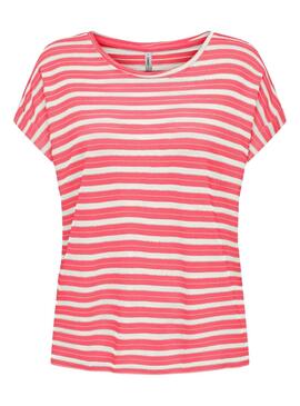 Camiseta Only Susie Rose pour femme