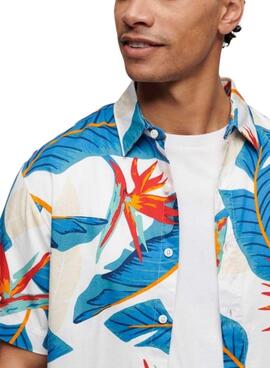 Chemise Superdry Hawaian Bleue Pour Homme