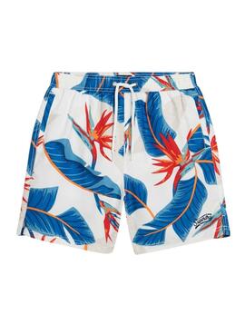 Maillot de bain Superdry Hawaiian Bleu et Blanc Pour Homme