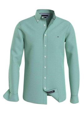 Chemise Tommy Hilfiger Flex Textured Vert pour Homme