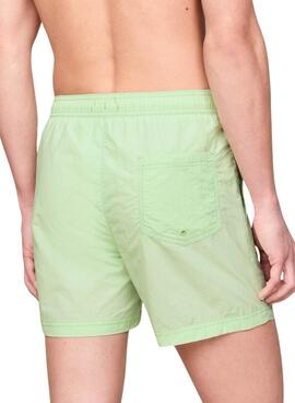 Maillot de bain Tommy Jeans Heritage en nylon froissé vert pour homme