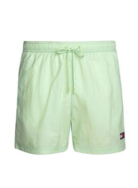 Maillot de bain Tommy Jeans Heritage en nylon froissé vert pour homme