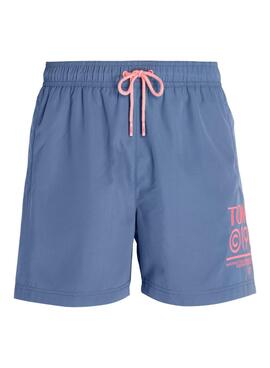 Maillot de bain Tommy Jeans Slim Drawstring Bleu Pour Homme