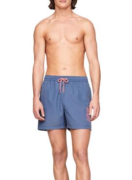 Maillot de bain Tommy Jeans Slim Drawstring Bleu Pour Homme