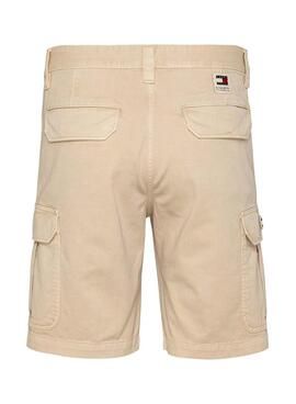 Bermudes Tommy Jeans Ethan Cargo Beige pour Homme