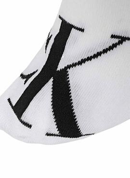 Chaussettes Calvin Klein Sneaker blanc et noir pour homme