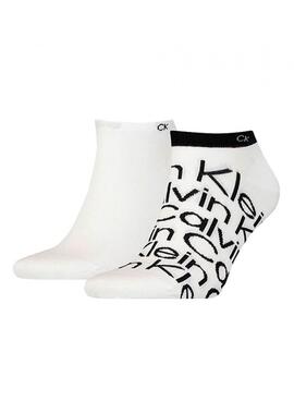 Chaussettes Calvin Klein Jeans Sneaker 2P Blanc