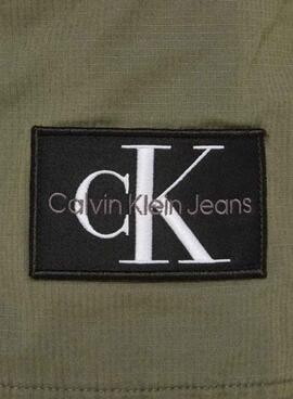 Bermudas Calvin Klein Washed Cargo Vert Pour Homme