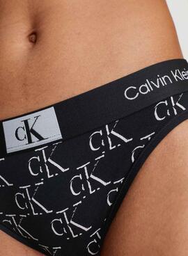 Culottes Calvin Klein Litho Noir Pour Femme