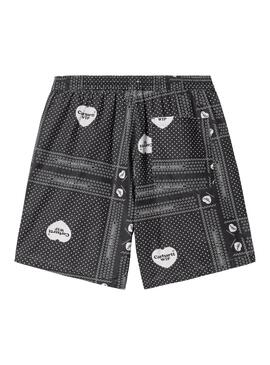 Bandeau noir Carhartt Heart Bermuda pour homme