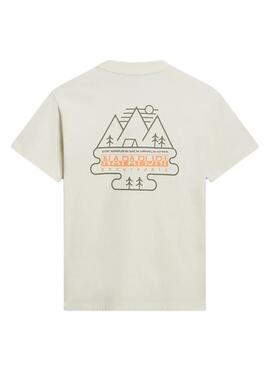 Camiseta Napapijri Faber blanche pour femme.