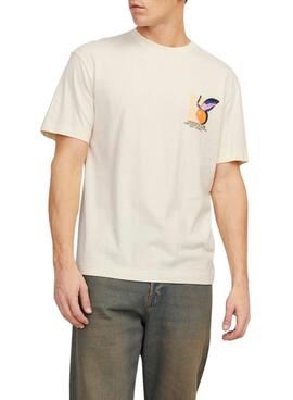 T-shirt Jack and Jones Tampa Beige Pour Homme