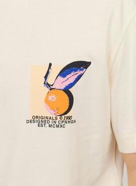 T-shirt Jack and Jones Tampa Beige Pour Homme