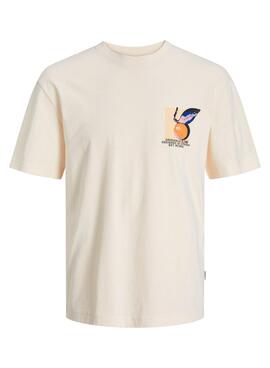 T-shirt Jack and Jones Tampa Beige Pour Homme
