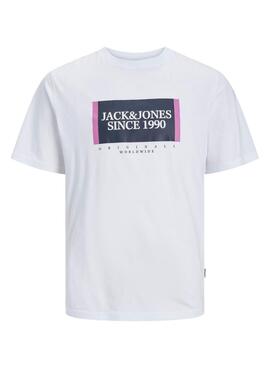 Camiseta Jack and Jones Lafayette Blanche pour Homme