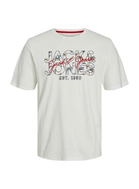 Camiseta Jack and Jones Chill Blanche pour Homme