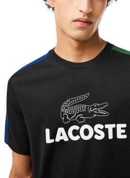 T-shirt Lacoste Tennis Colorblock Bleu marine pour homme